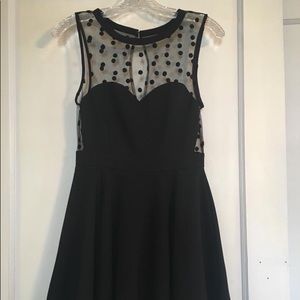 Mesh polka-dot party dress